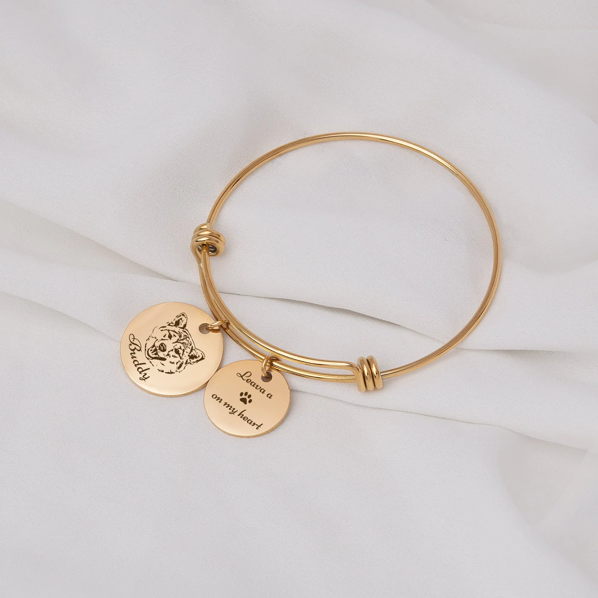 Pet Portrait Charm Adjustable Bangle sold by Anavia product image thumbnail 4