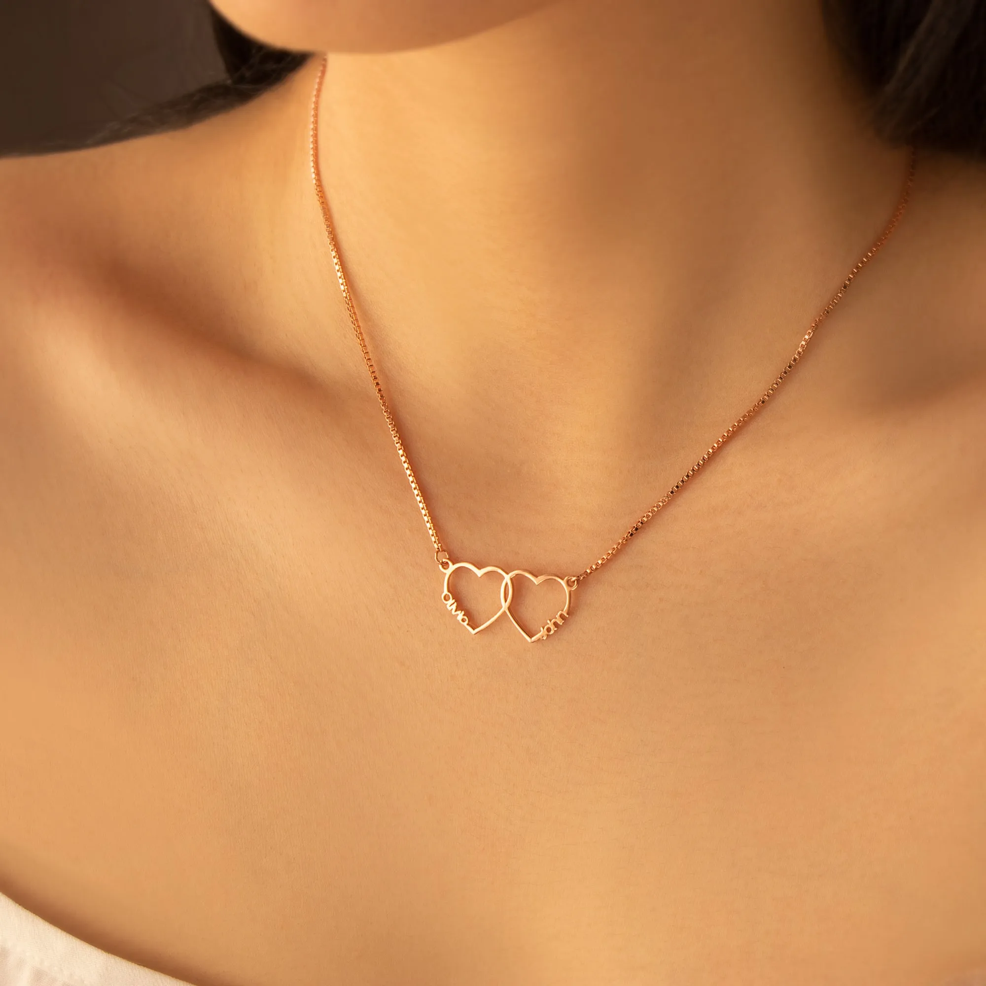 Custom Multi-Name Heart Necklaace sold by Anavia product image thumbnail 2