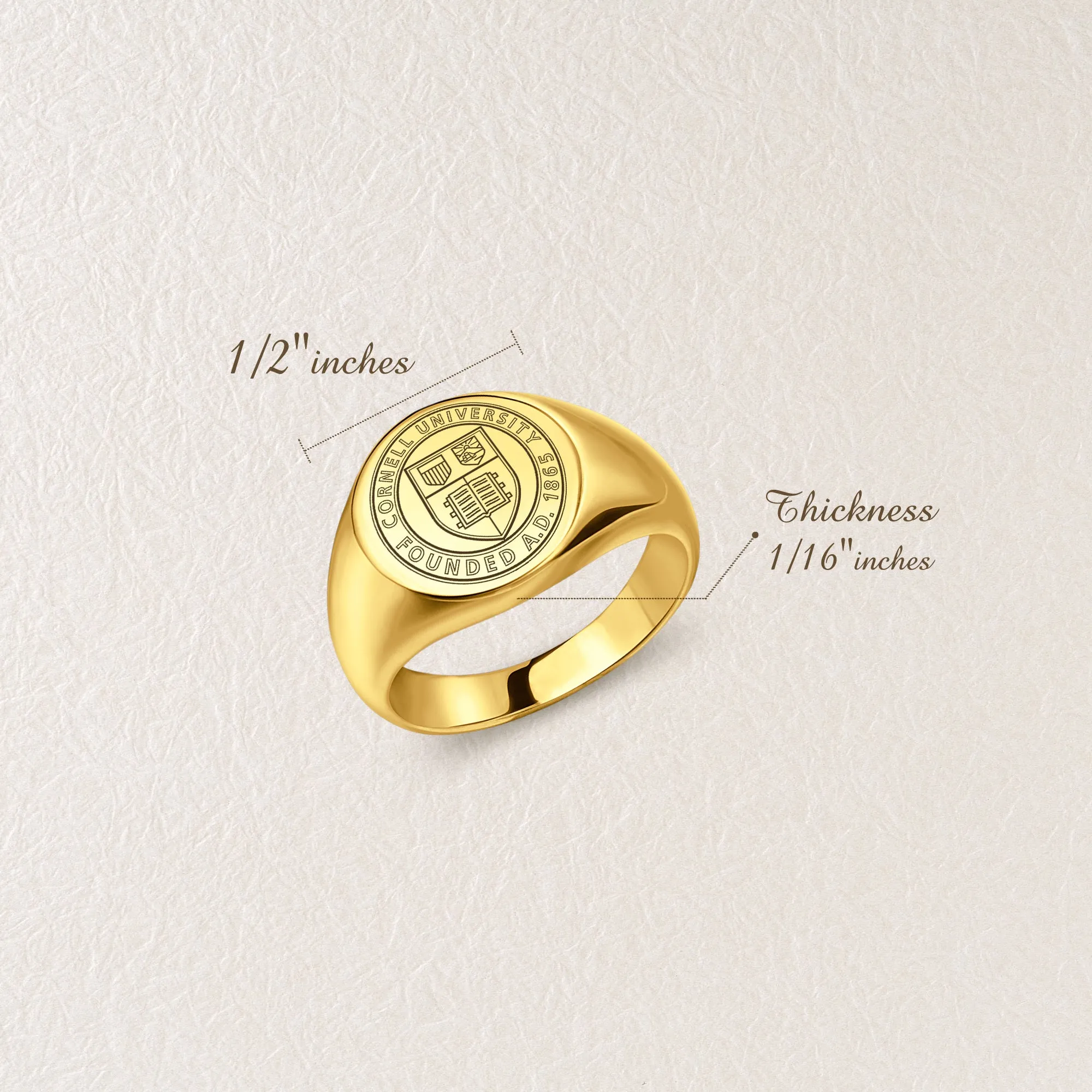 Custom College Emblem Logo Signet Ring sold by Anavia product image thumbnail 5
