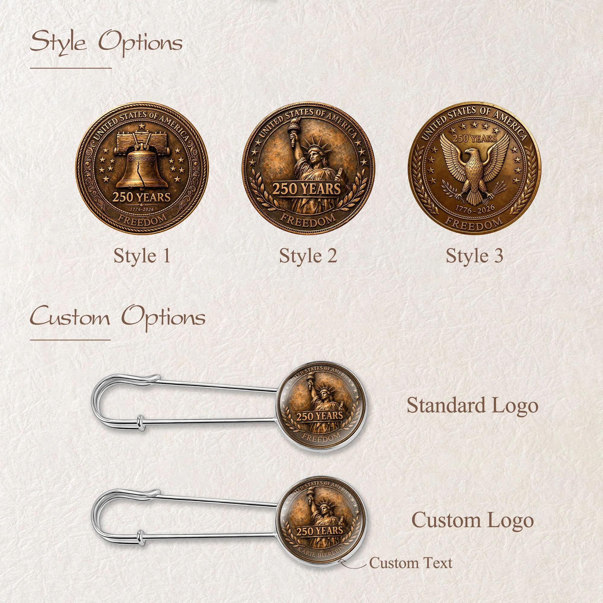 Vintage 250th Anniversary Long Pin sold by Anavia product image thumbnail 3