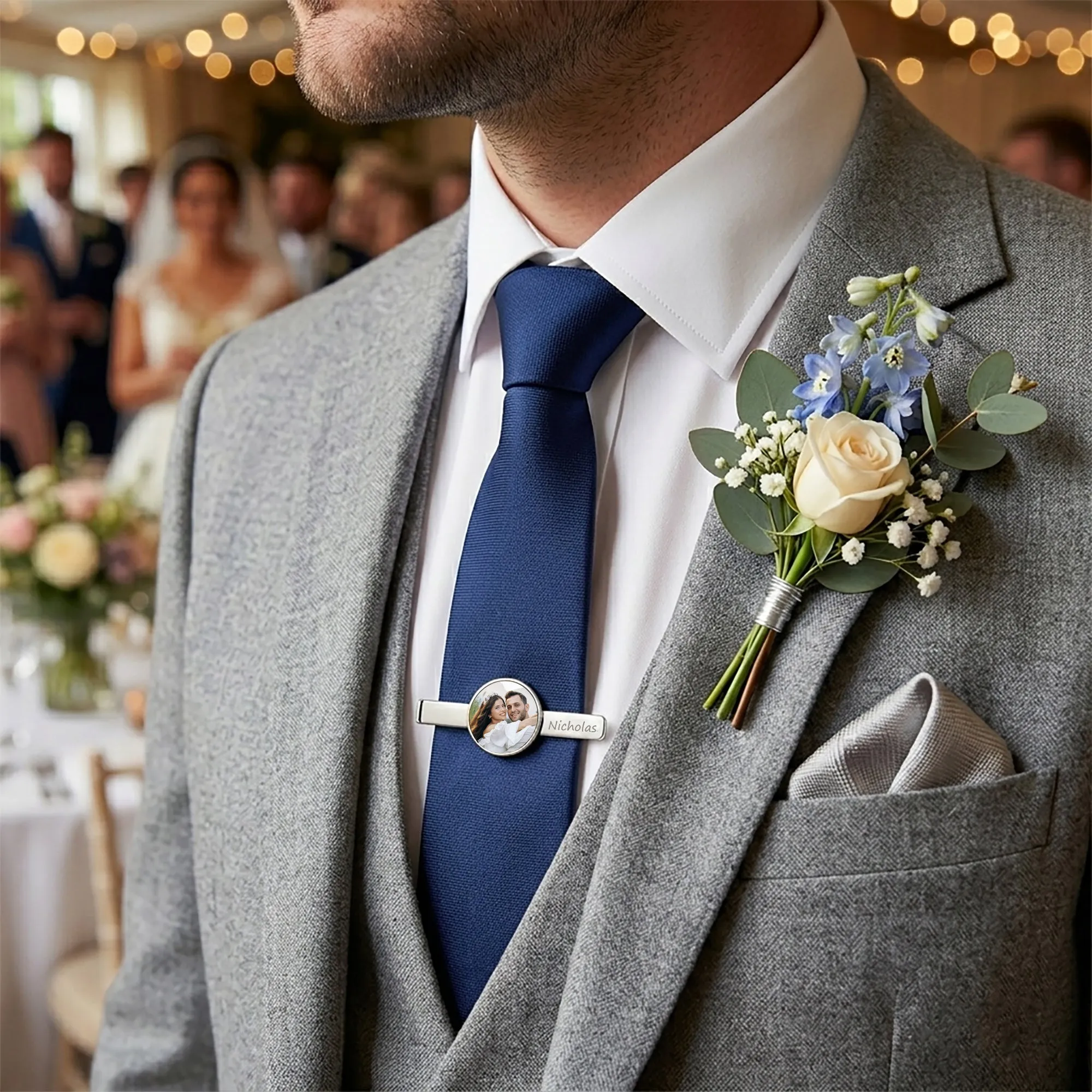 Custom Wedding Photo Tie Clip sold by Anavia product image thumbnail 4