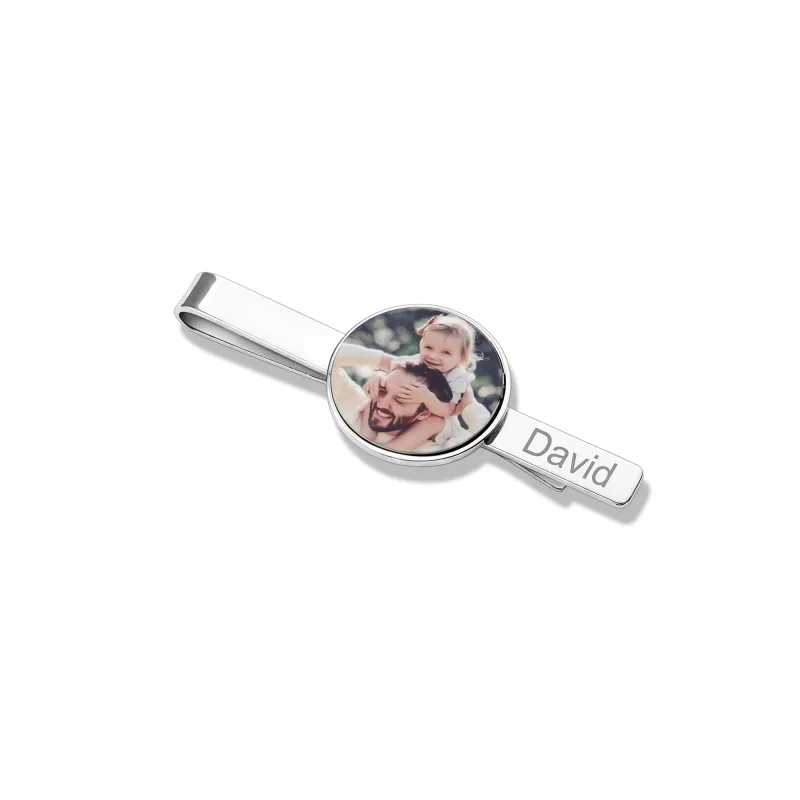 Men's Custom Photo Tie Clip made by Anavia