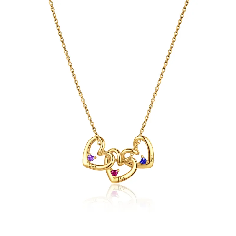 Birthstone Name Heart Necklace made by Anavia