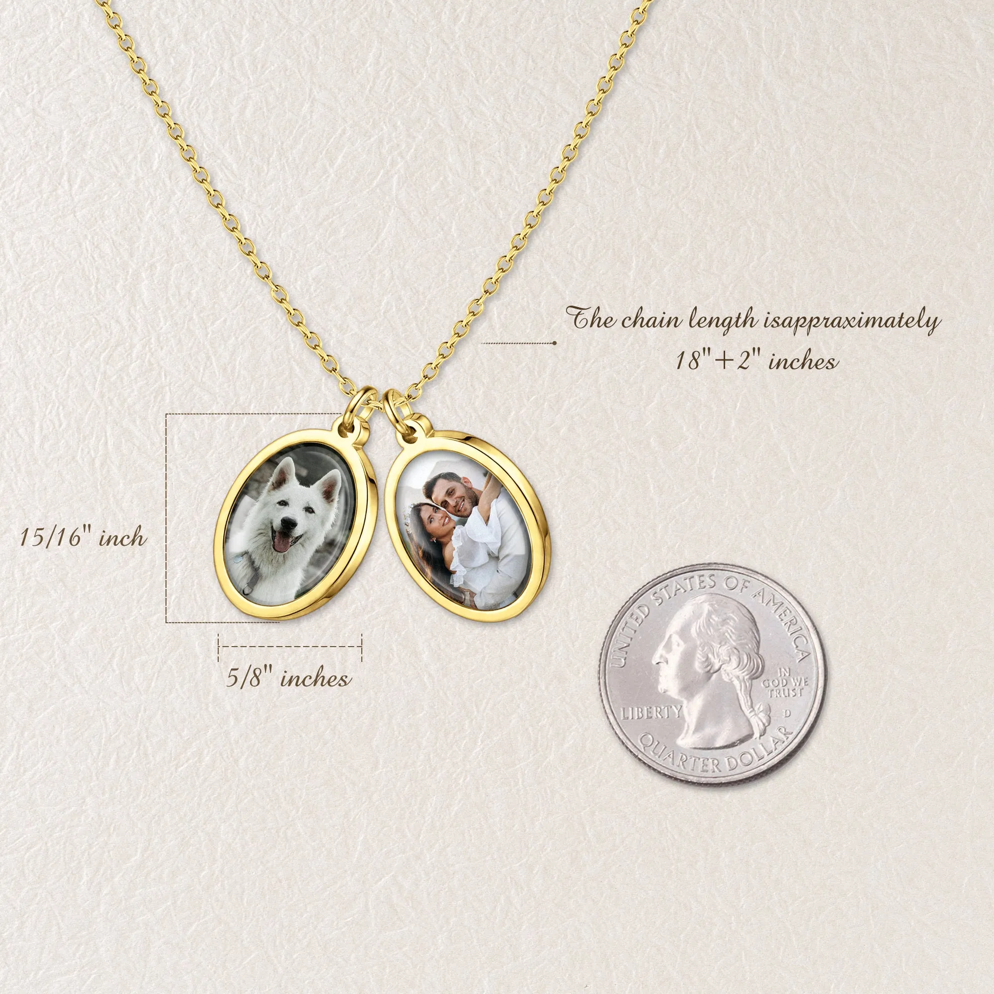 Oval Photo Necklace with Glass Dome Cab sold by Anavia product image thumbnail 3