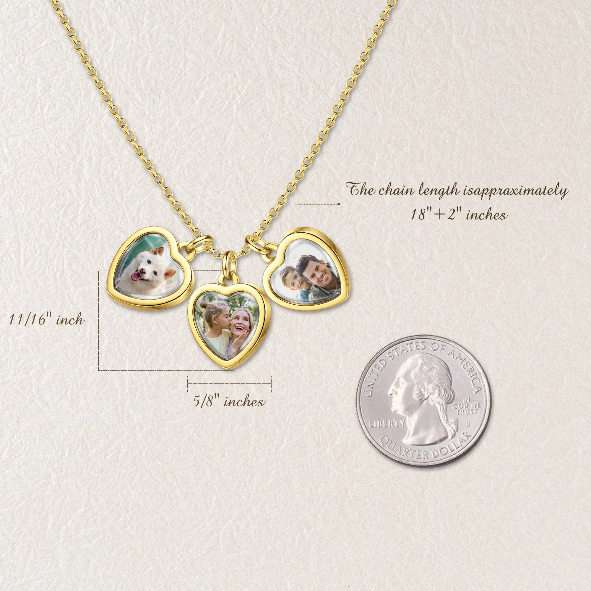 Heart Pet Photo Necklace with Glass Dome Cab sold by Anavia product image thumbnail 4