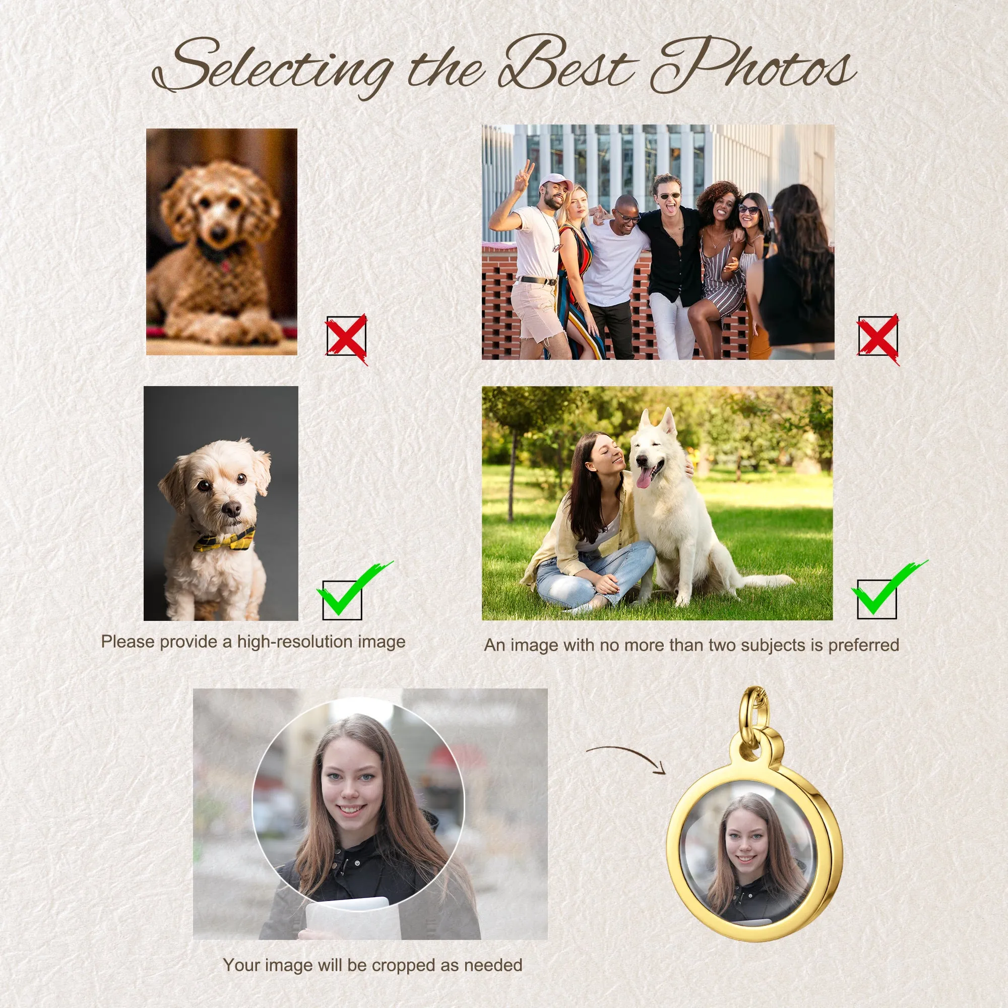 Round Pet Photo Necklace with Glass Dome Cab sold by Anavia product image thumbnail 5