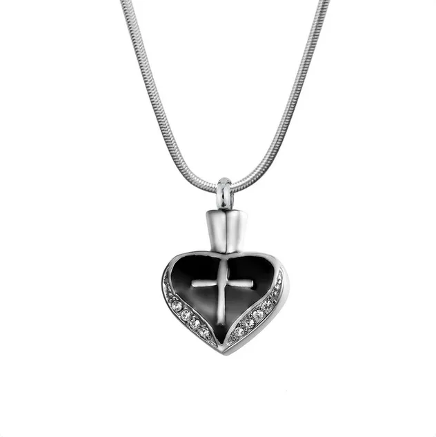 Cross on Heart Memorial Necklace sold by Anavia product image thumbnail 3