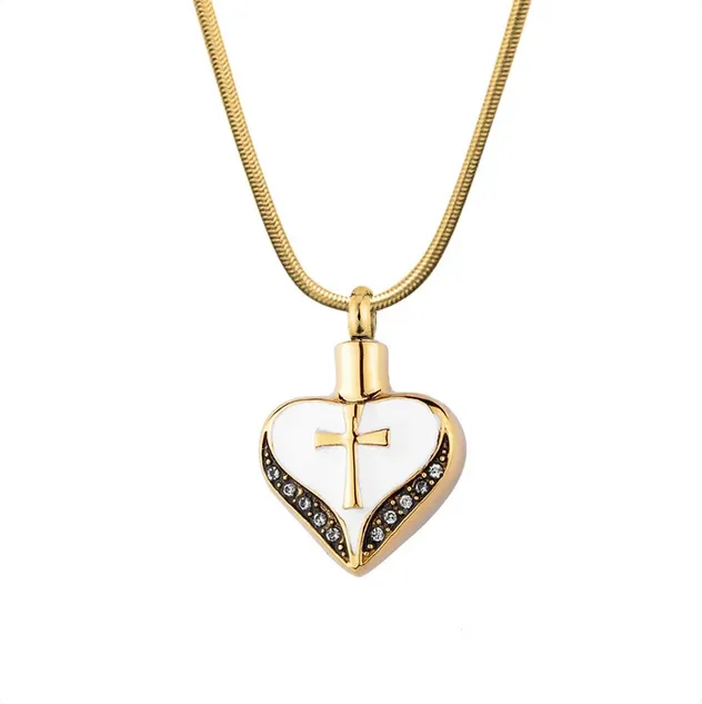 Cross on Heart Memorial Necklace sold by Anavia product image thumbnail 2