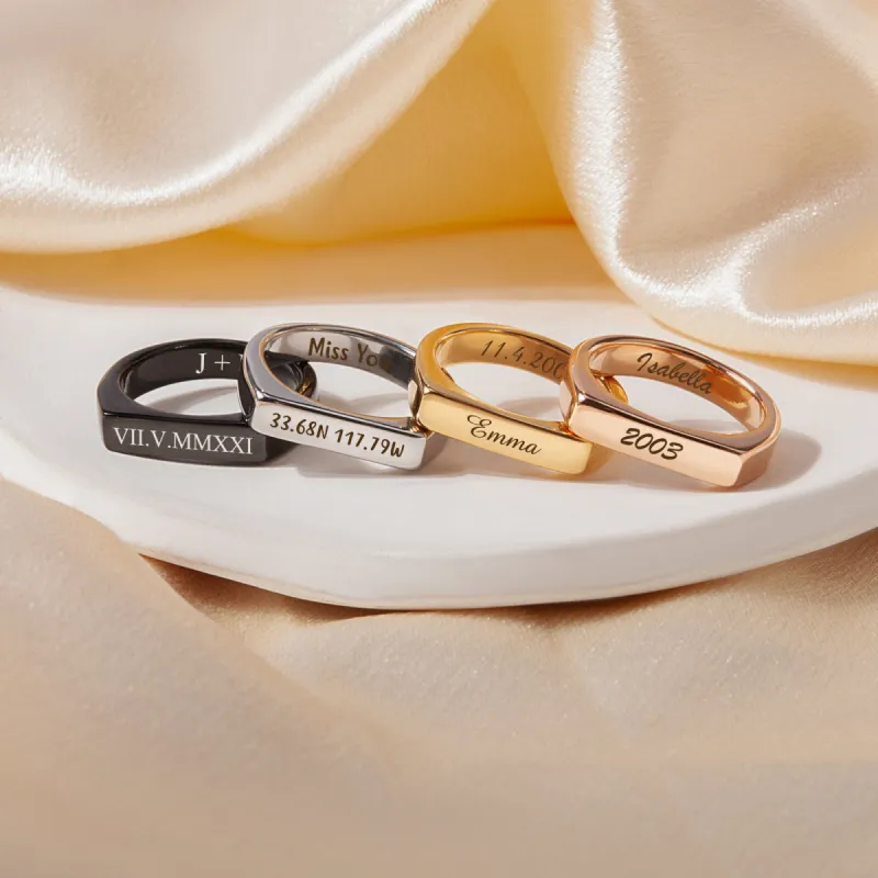 Personalized Bar Ring sold by Anavia