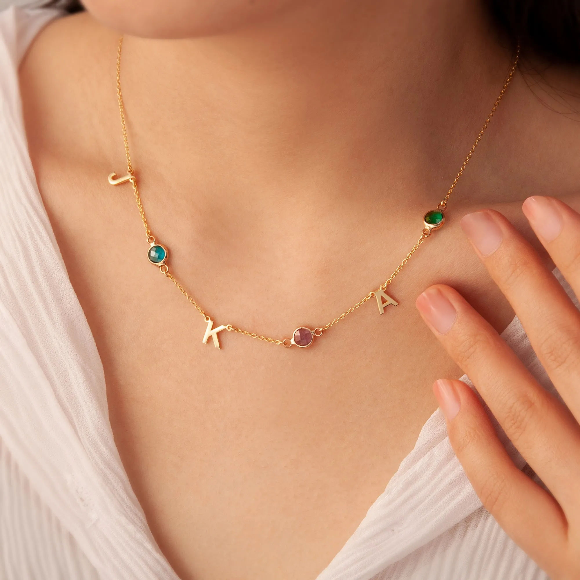 Birthstone and Charm Necklace sold by Anavia product image thumbnail 2