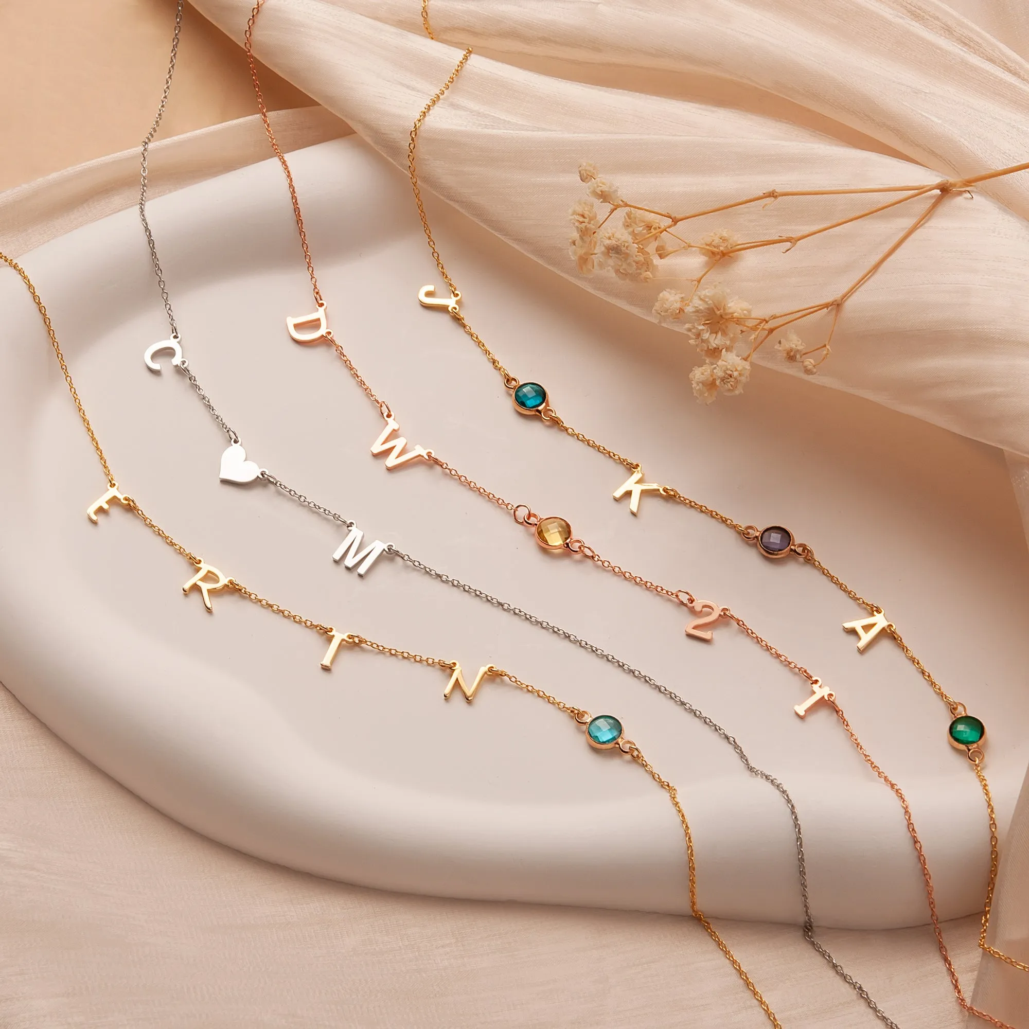 Birthstone and Charm Necklace sold by Anavia