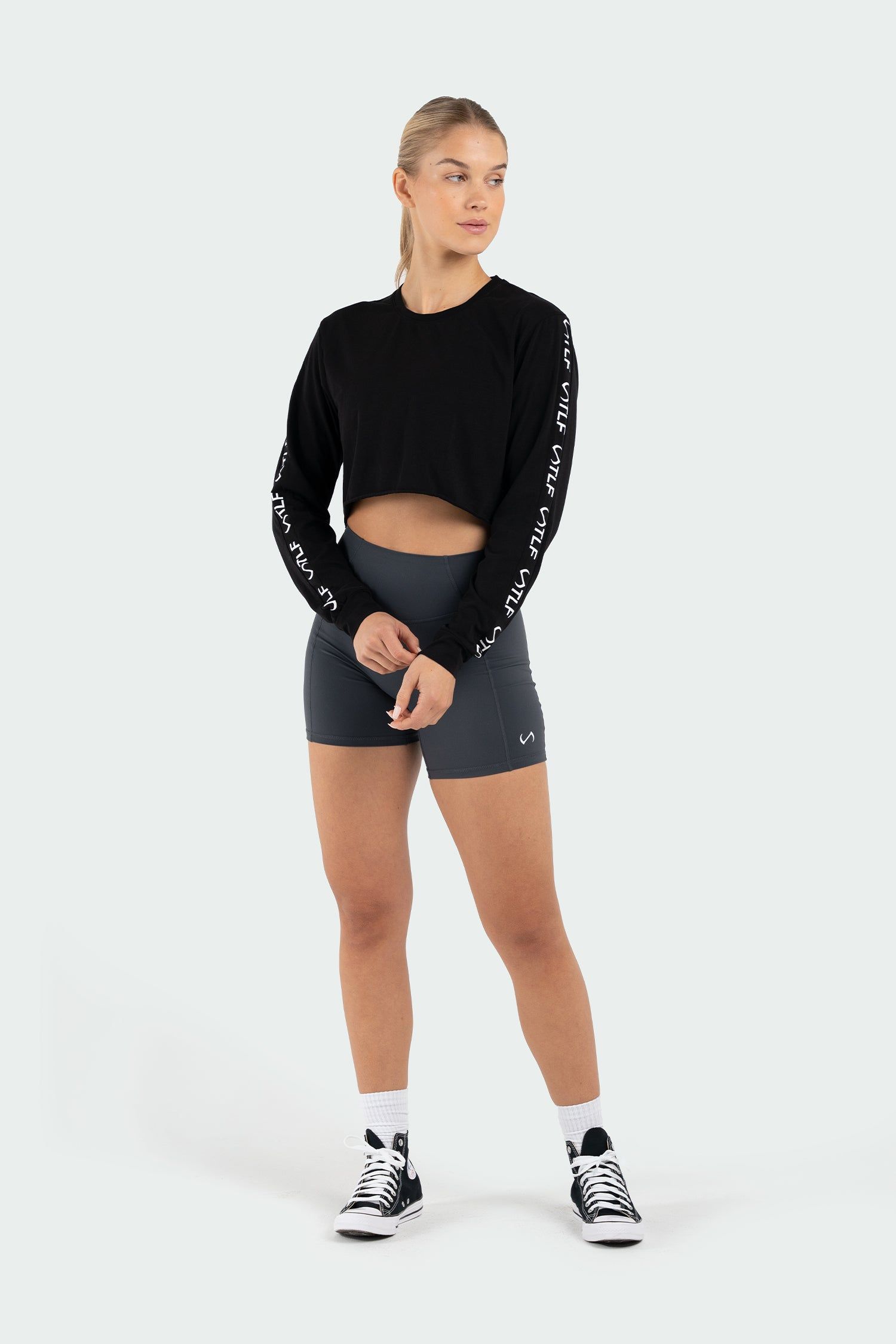 GTS (Gym-To-Street) Long Sleeve Crop Tee sold by TLF Apparel product image thumbnail 5