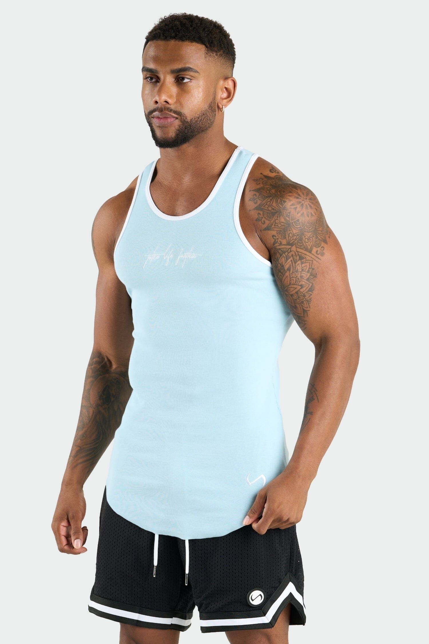 Script Ribbed Relaxed Fit Tank sold by TLF Apparel
