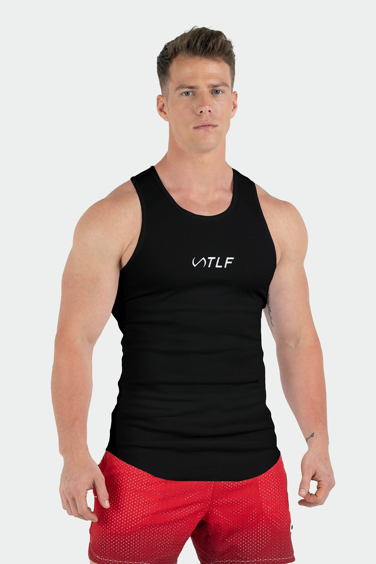 Classic Logo Ribbed Fitted Tank sold by TLF Apparel product image thumbnail 3