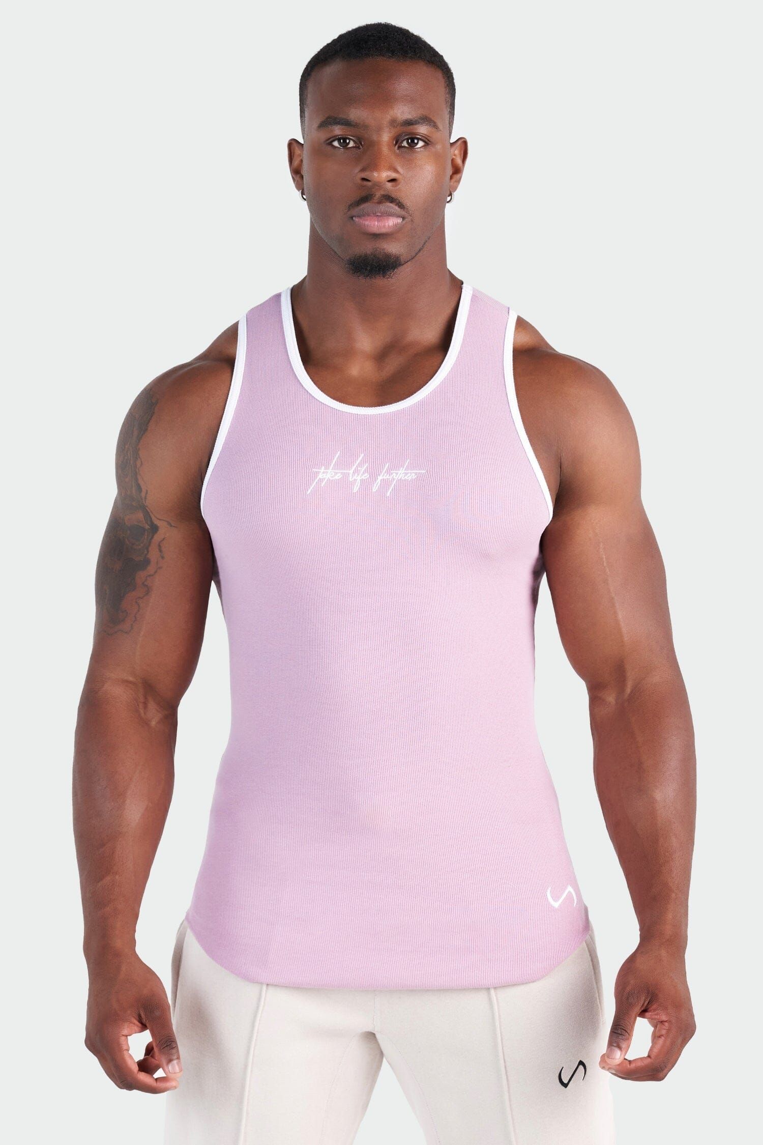 Script Ribbed Fitted Tank sold by TLF Apparel