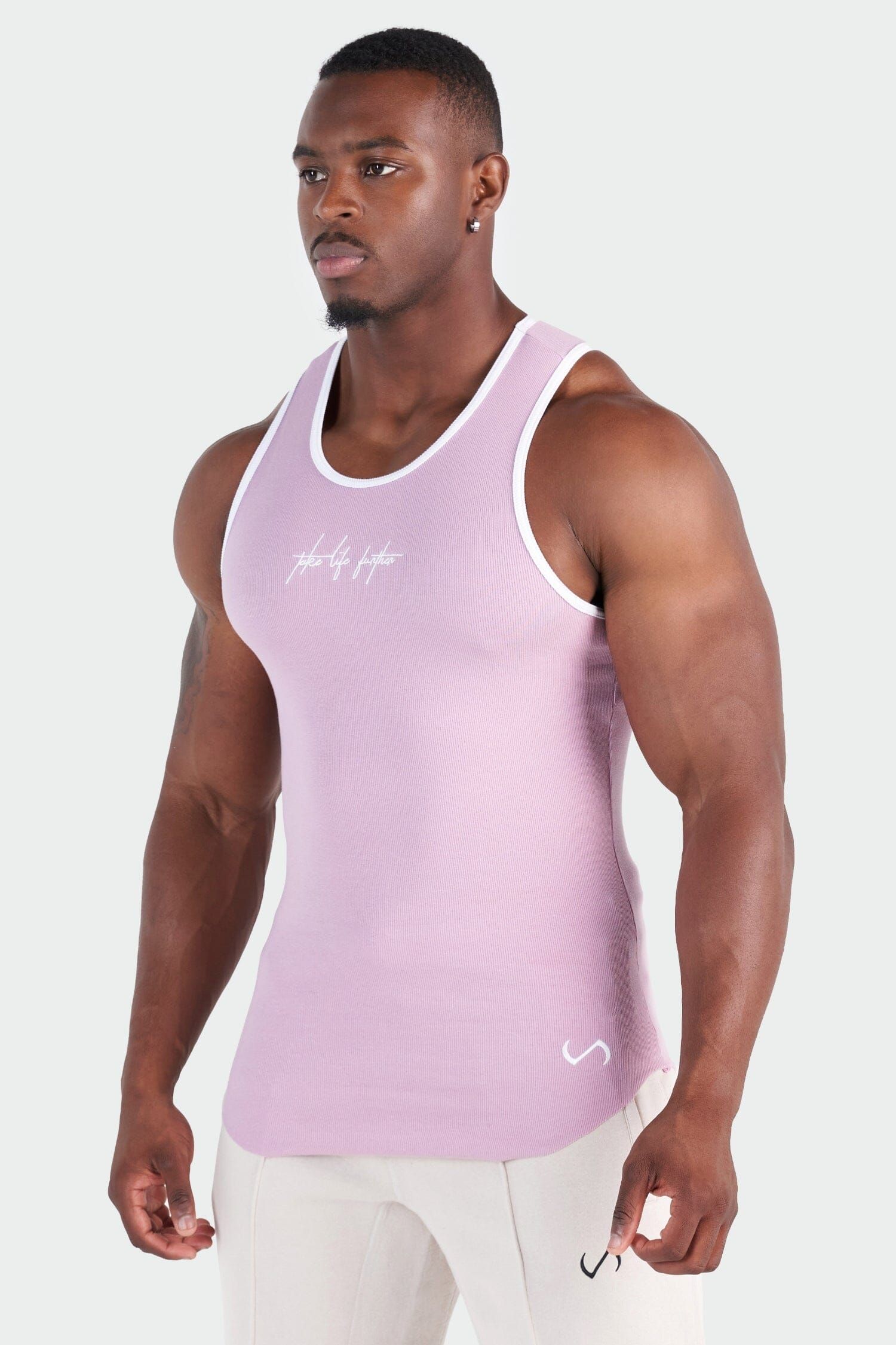 Script Ribbed Fitted Tank sold by TLF Apparel product image thumbnail 4