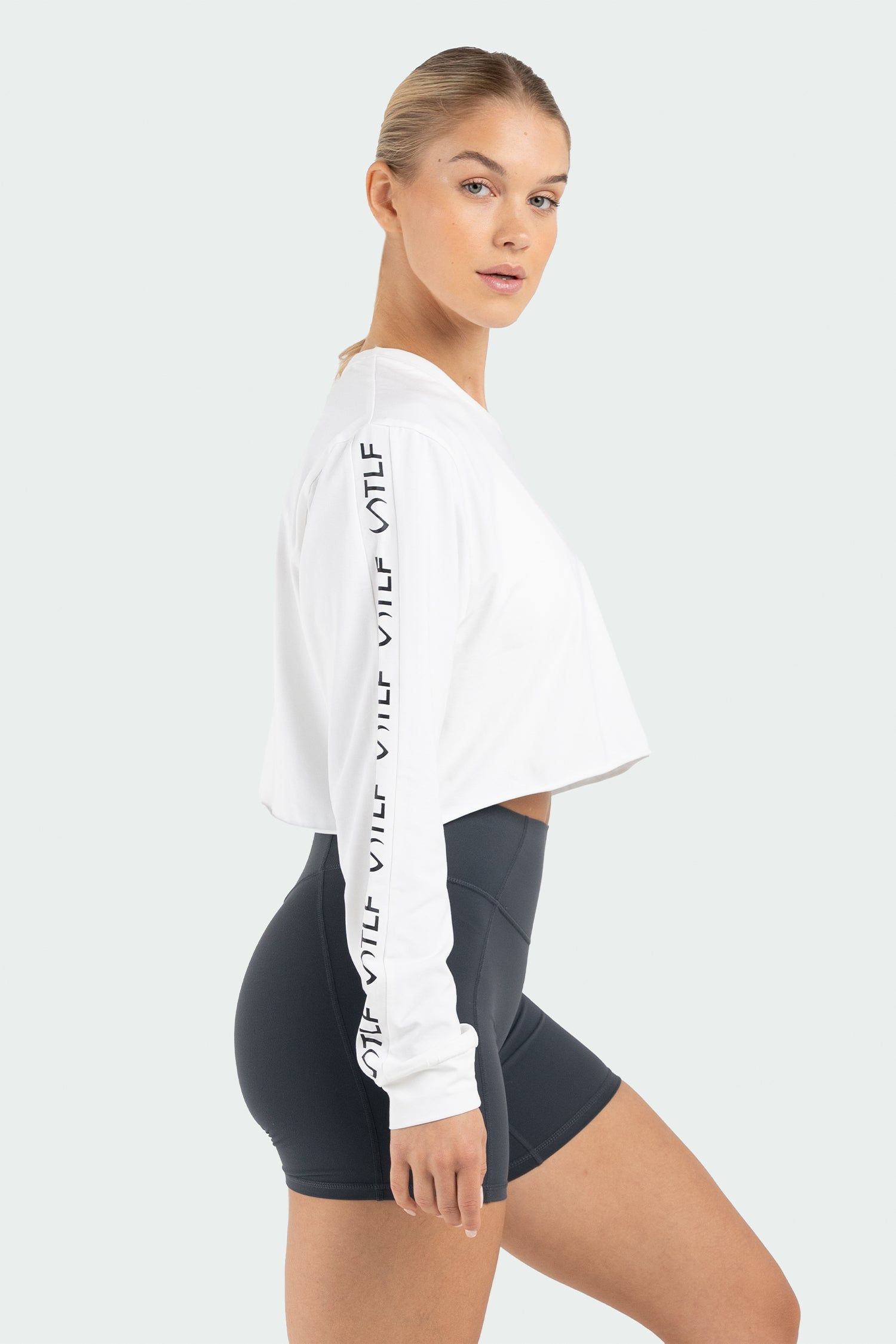 GTS (Gym-To-Street) Long Sleeve Crop Tee sold by TLF Apparel product image thumbnail 5