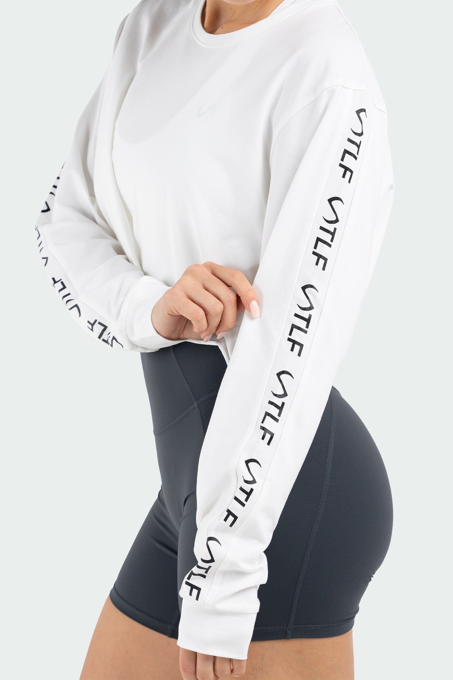 GTS (Gym-To-Street) Long Sleeve Crop Tee sold by TLF Apparel product image thumbnail 4