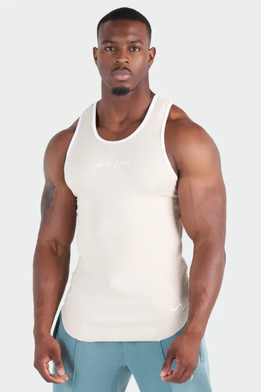 Script Ribbed Fitted Tank sold by TLF Apparel