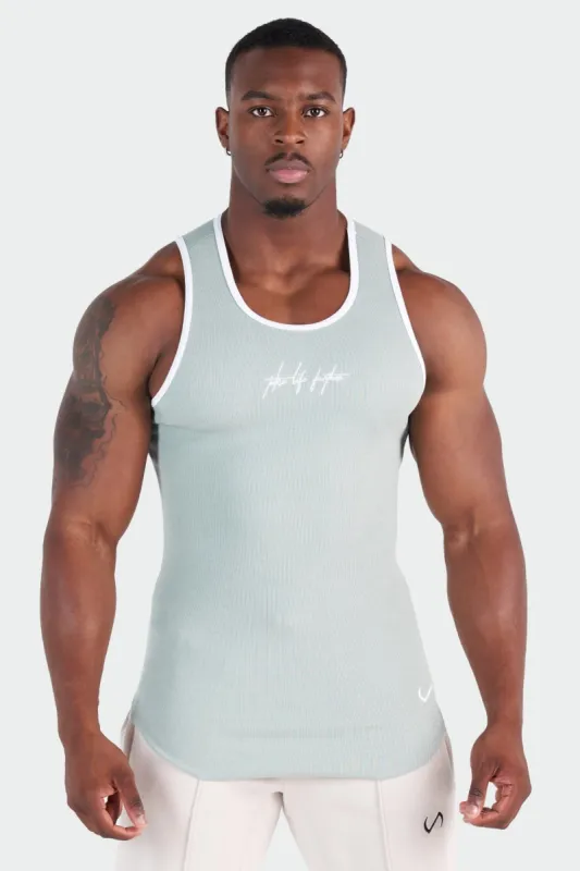 Script Ribbed Fitted Tank sold by TLF Apparel