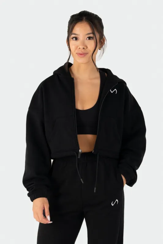 Reset Cropped Zip-Up Hoodie sold by TLF Apparel