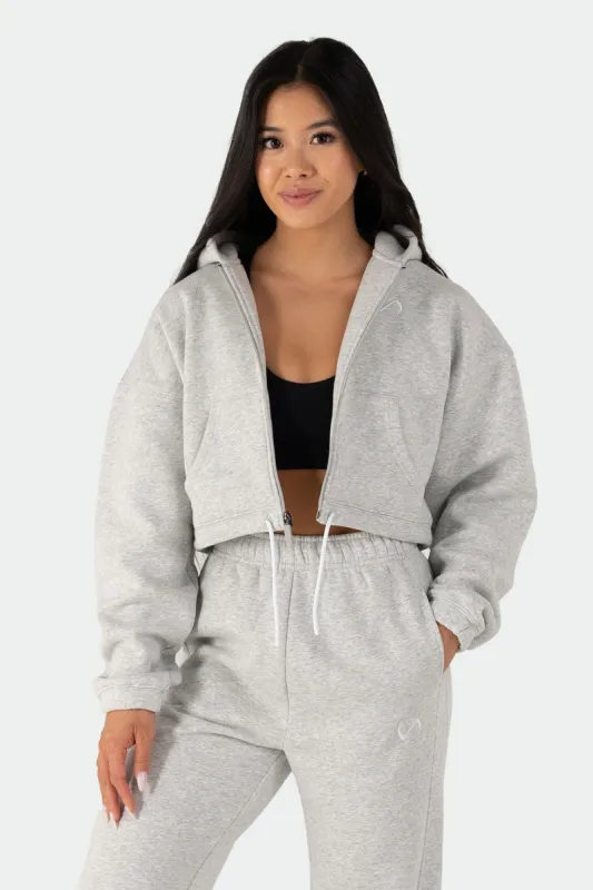 Reset Cropped Zip-Up Hoodie sold by TLF Apparel
