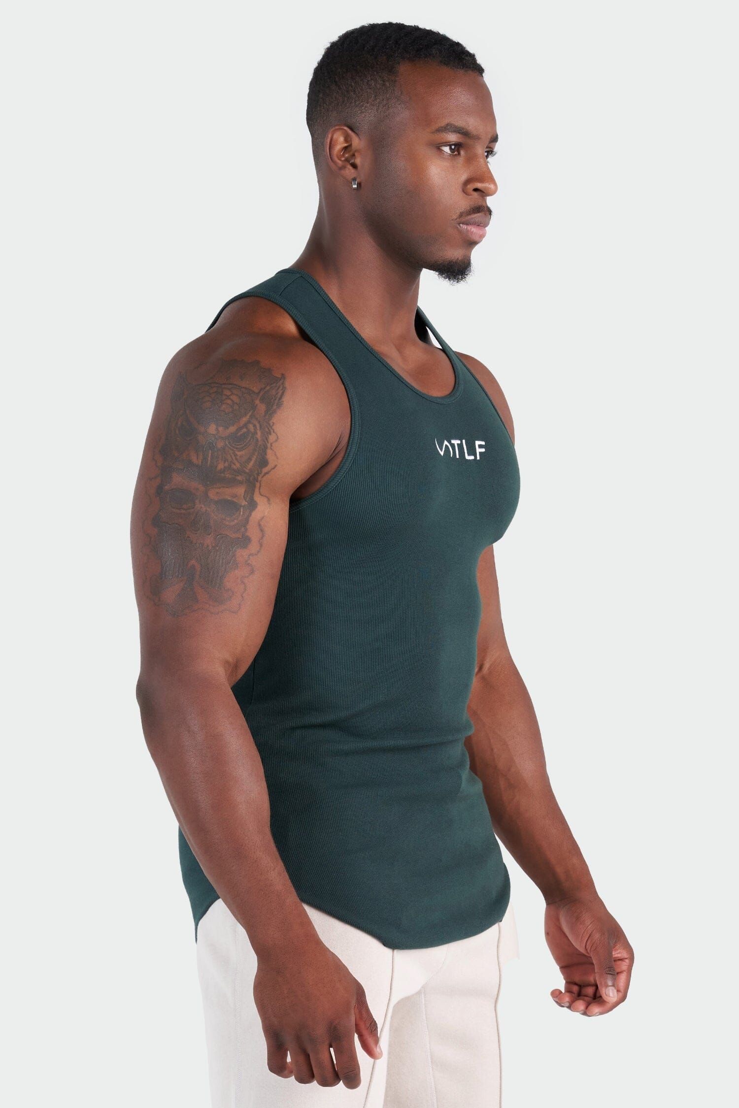 Classic Logo Ribbed Fitted Tank sold by TLF Apparel product image thumbnail 5