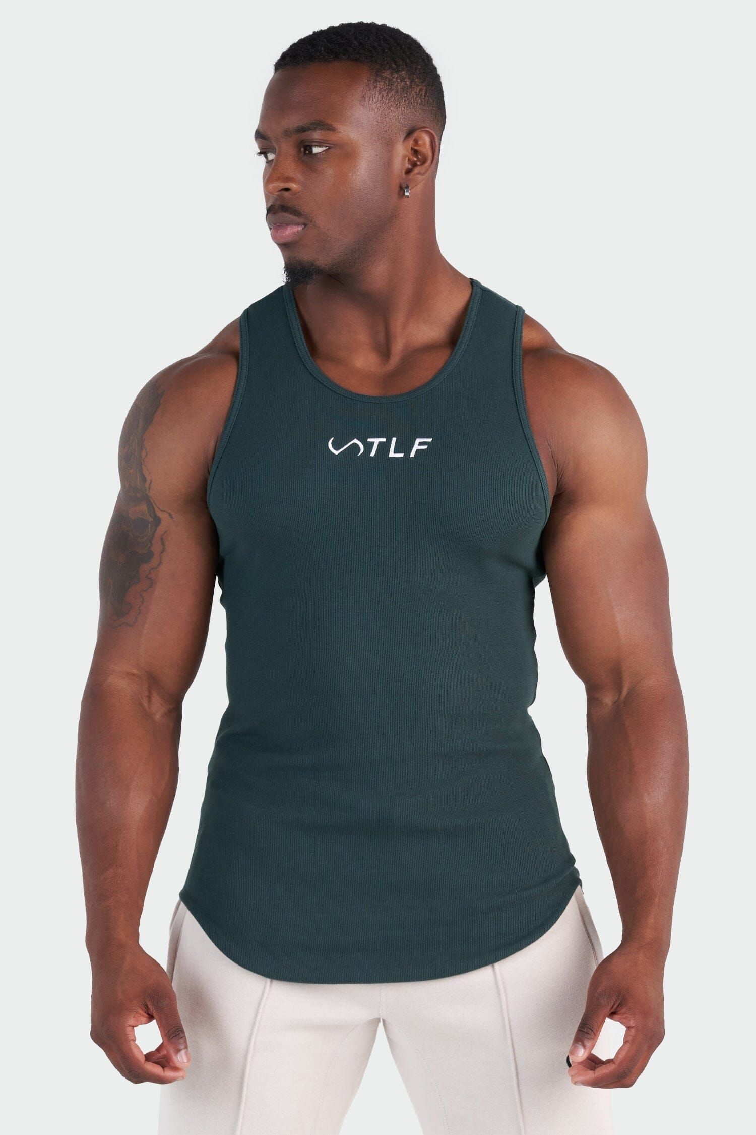 Classic Logo Ribbed Fitted Tank sold by TLF Apparel