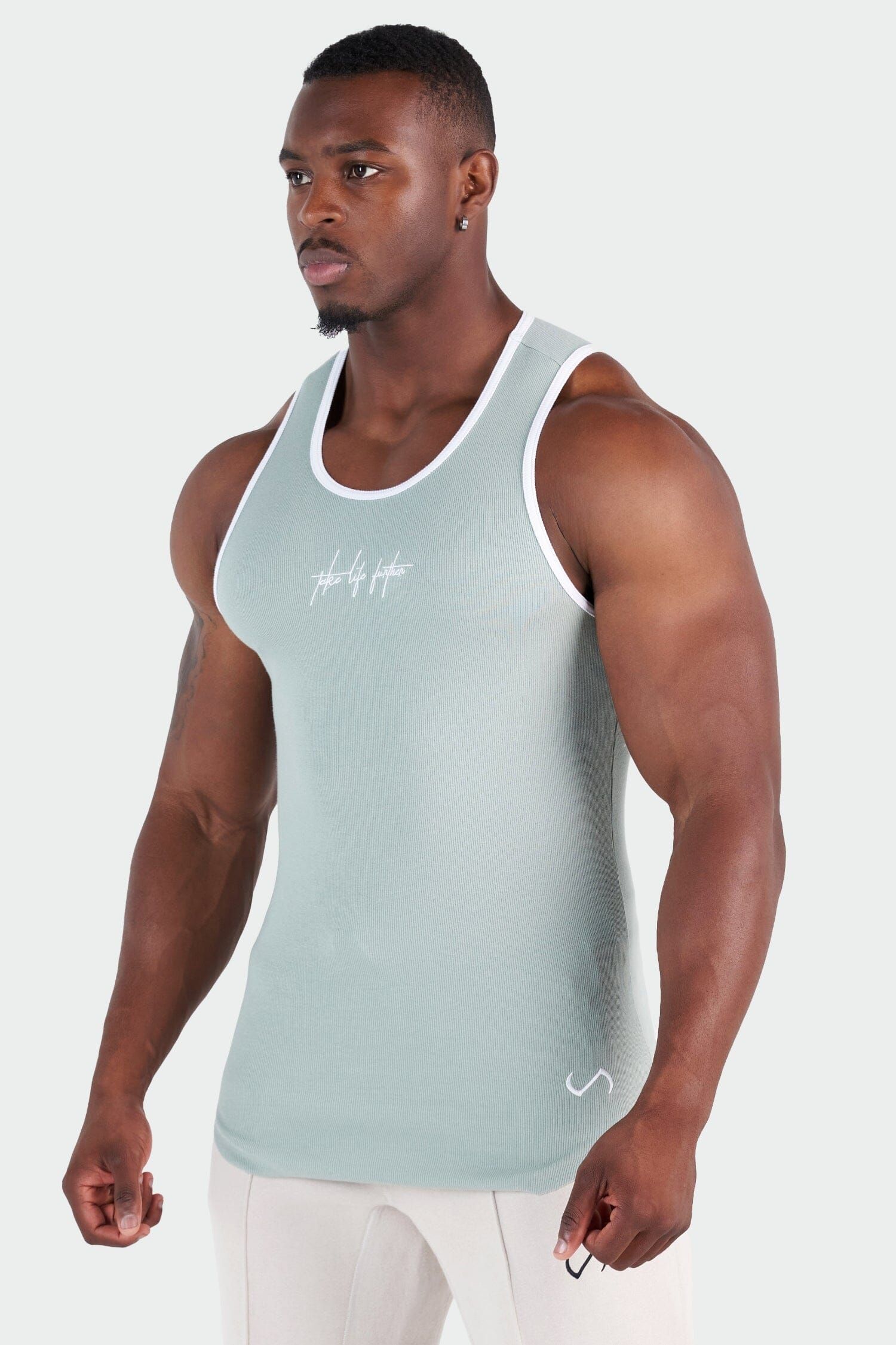 Script Ribbed Fitted Tank sold by TLF Apparel product image thumbnail 4