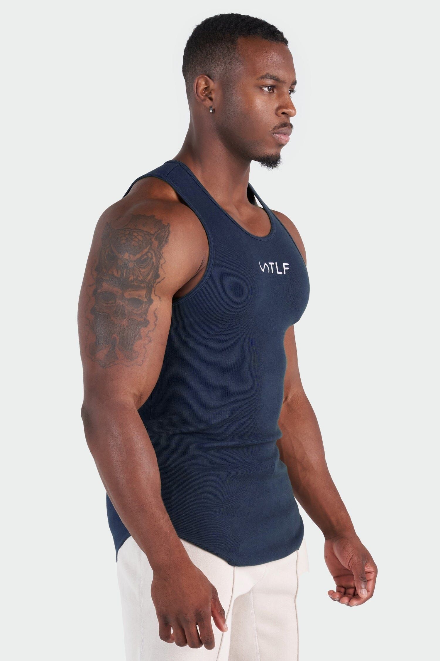 Classic Logo Ribbed Fitted Tank sold by TLF Apparel product image thumbnail 5