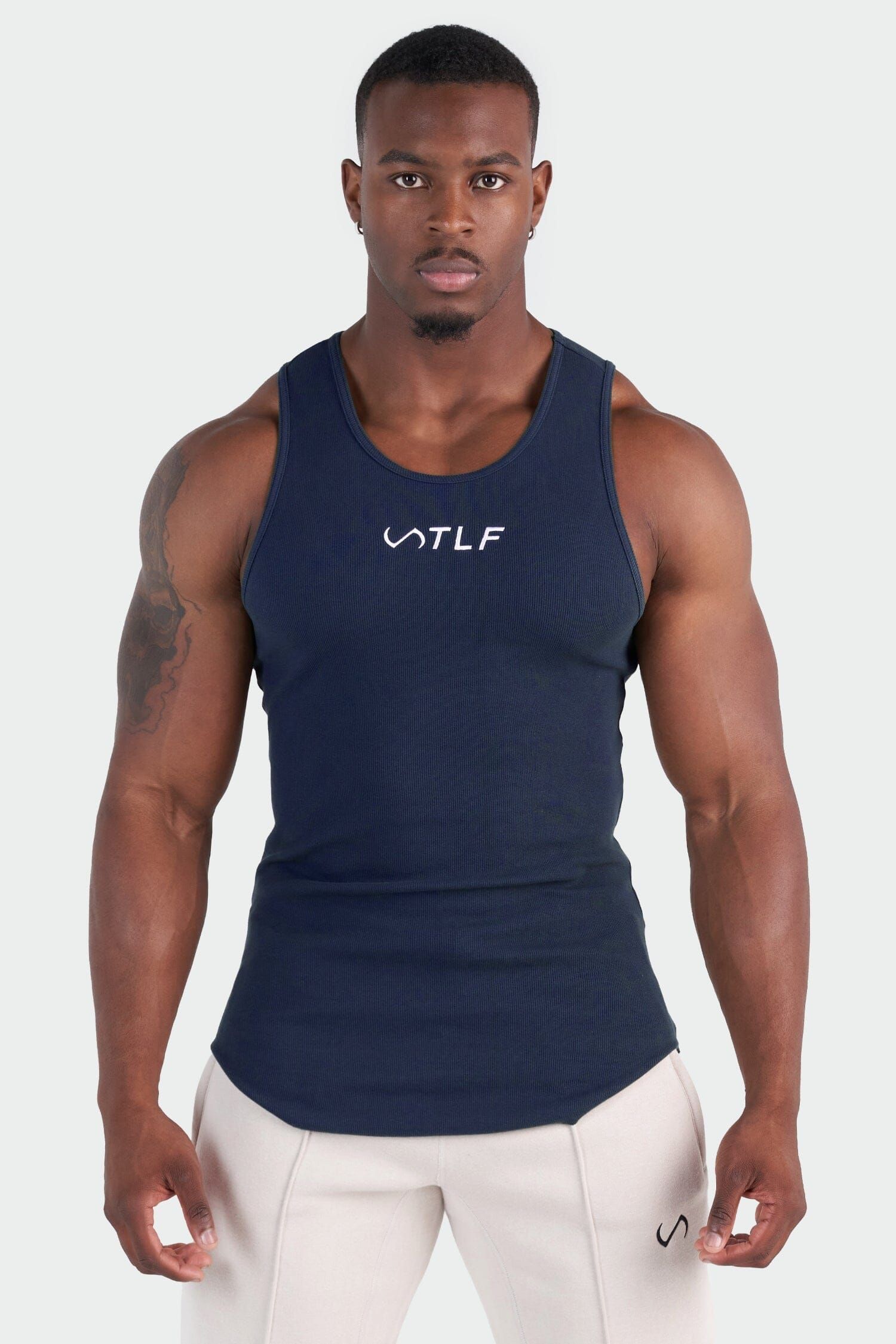 Classic Logo Ribbed Fitted Tank sold by TLF Apparel