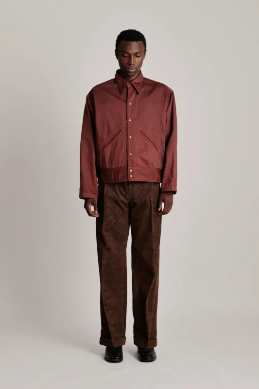 Lot.324 USMD Convalescent Jacket Natural Dyed Burgundy made by Taiga Takahashi Mens