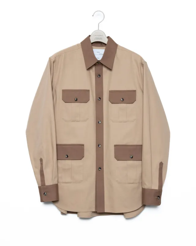 Adventure Chanel Shirt - D.Beige x L.Bw made by Fumito Ganryu