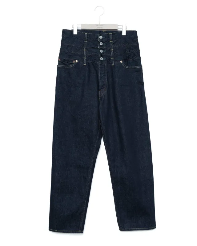 4-Belt 5P Baggy Pants - Indigo made by Fumito Ganryu
