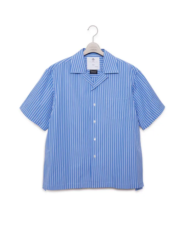Side Vents Op Collar Striped Shirt - Stripe C made by Fumito Ganryu