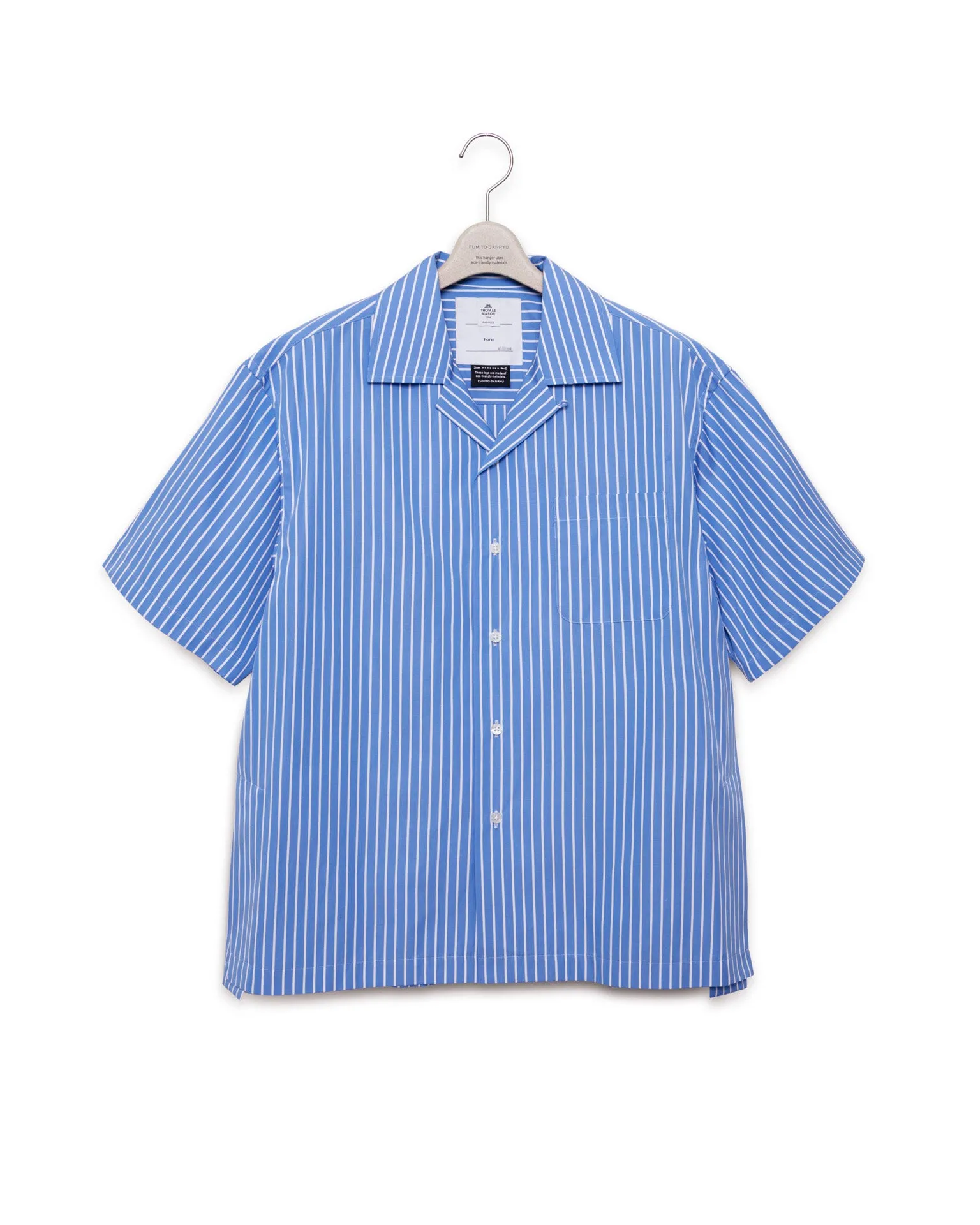 Side Vents Op Collar Striped Shirt - Stripe C sold by Fumito Ganryu