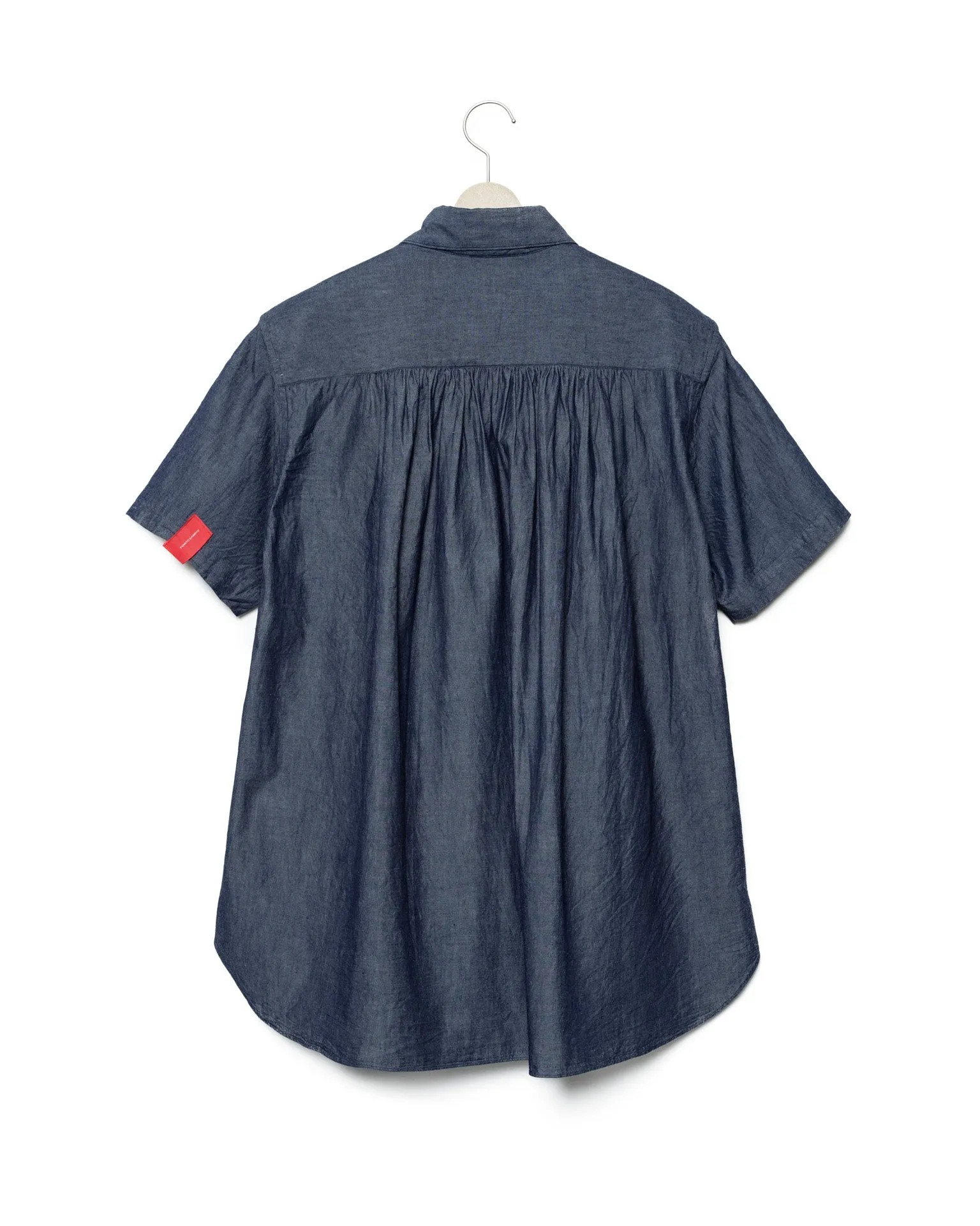 Pattern Patchwork Chambray Shirt - Indigo X Light Indigo sold by Fumito Ganryu product image thumbnail 2