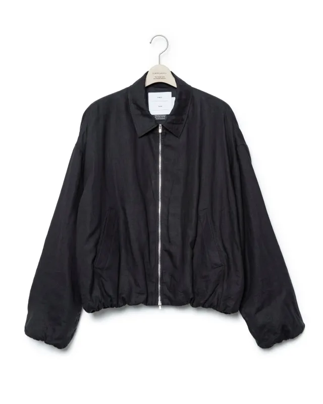 Linen Airy Blouson - Black made by Fumito Ganryu