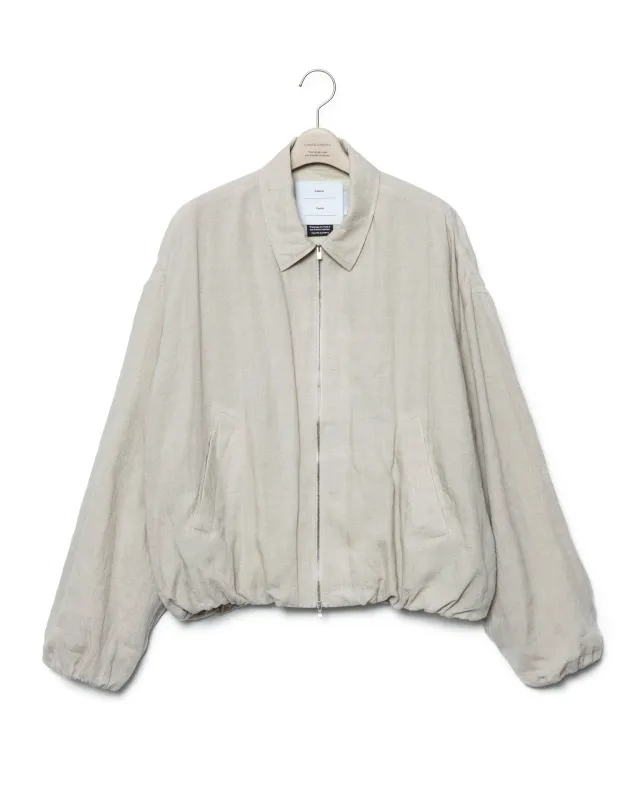 Linen Airy Blouson - Ecru made by Fumito Ganryu