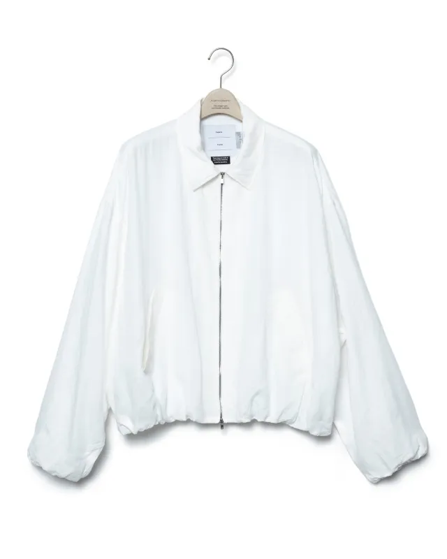 Linen Airy Blouson - White made by Fumito Ganryu