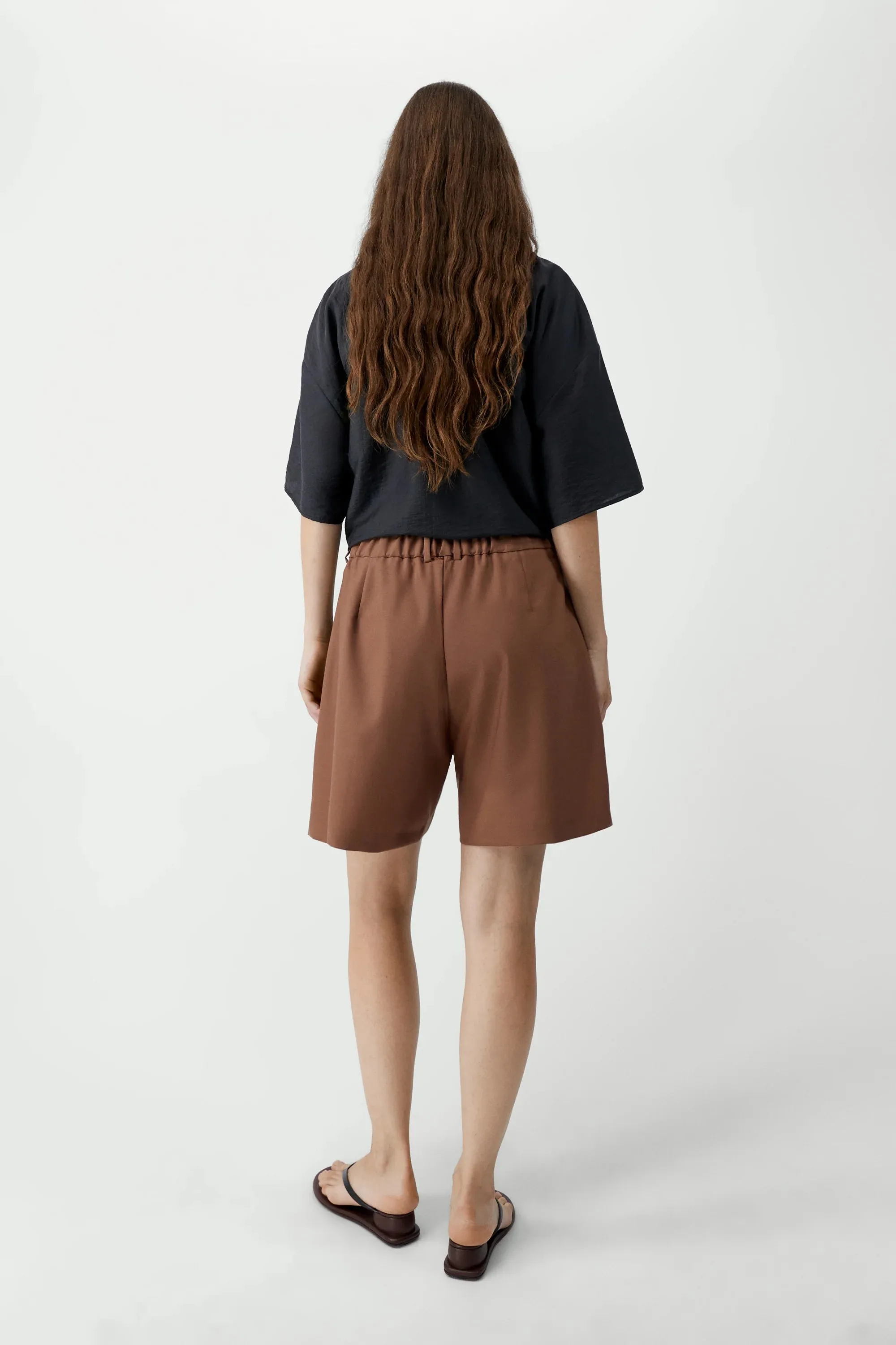 Tailored Shorts - Clove sold by Nikki Chasin