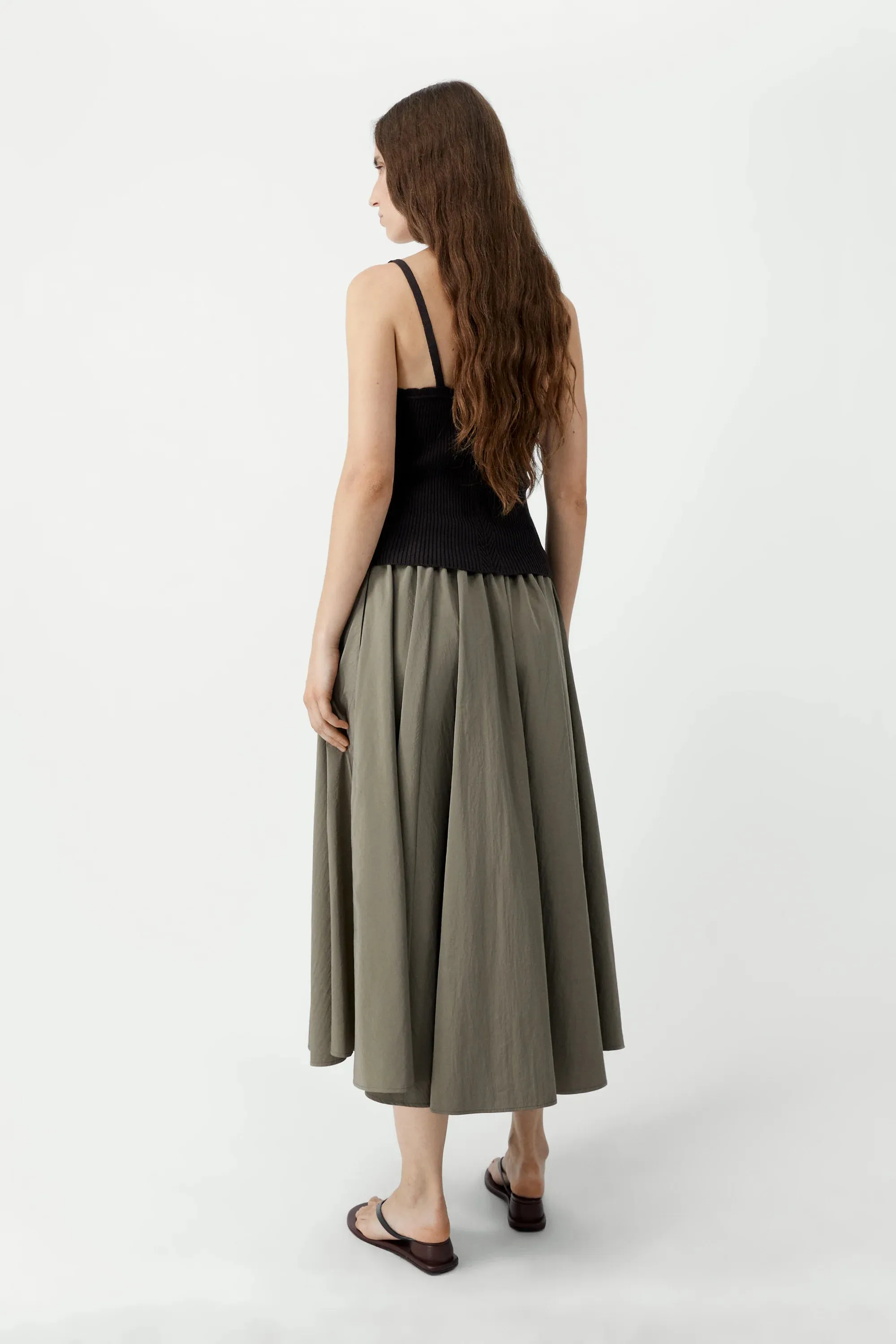 Cotton & Silk Ribbed Tank Top - Black sold by Nikki Chasin product image thumbnail 2