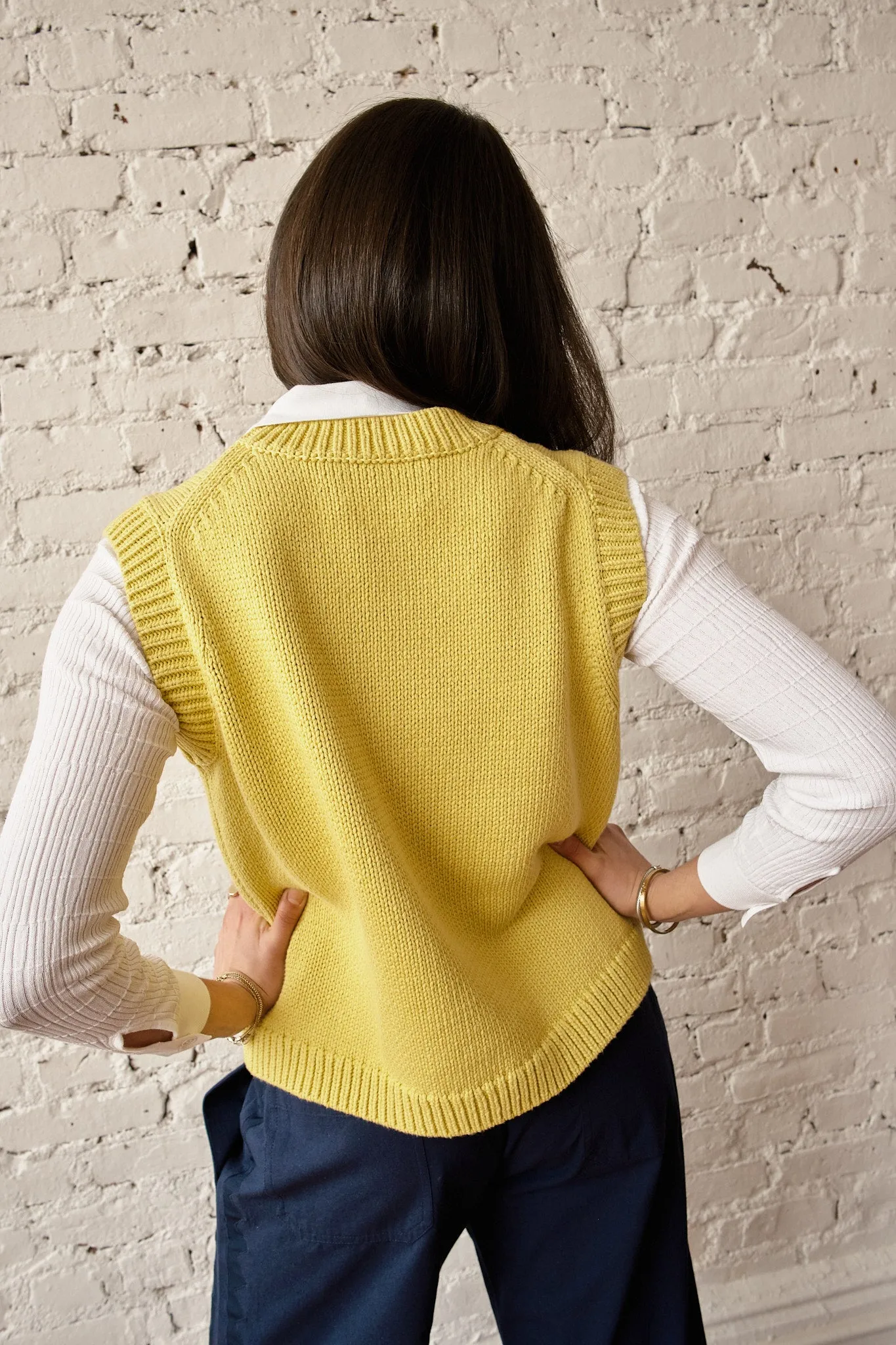 Shape Cotton Vest - Lemon sold by Nikki Chasin product image thumbnail 3