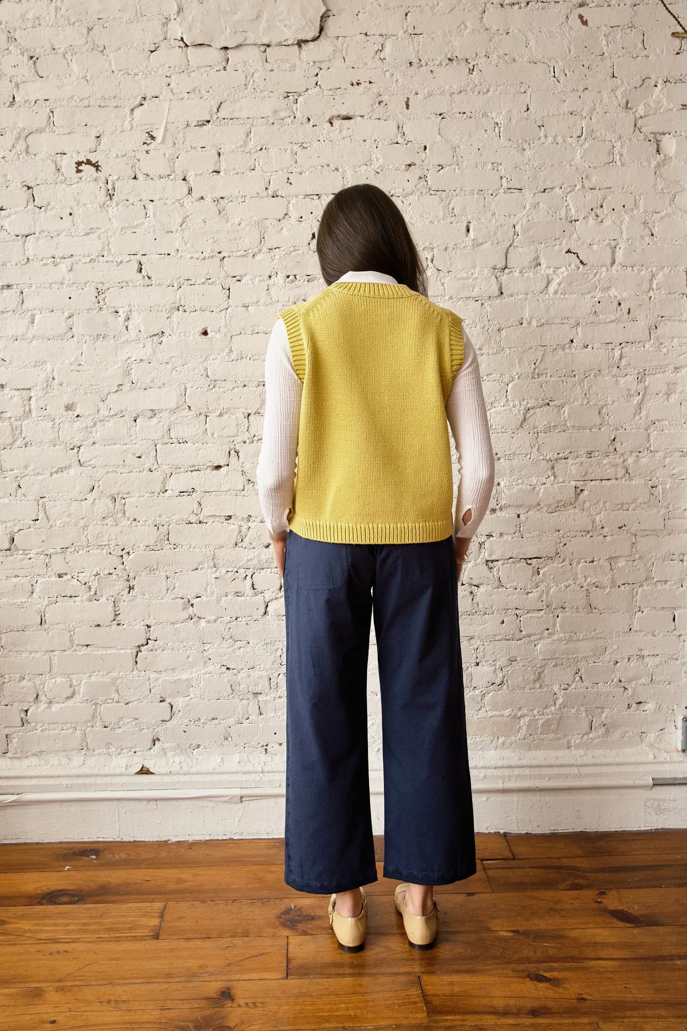 Shape Cotton Vest - Lemon sold by Nikki Chasin product image thumbnail 4