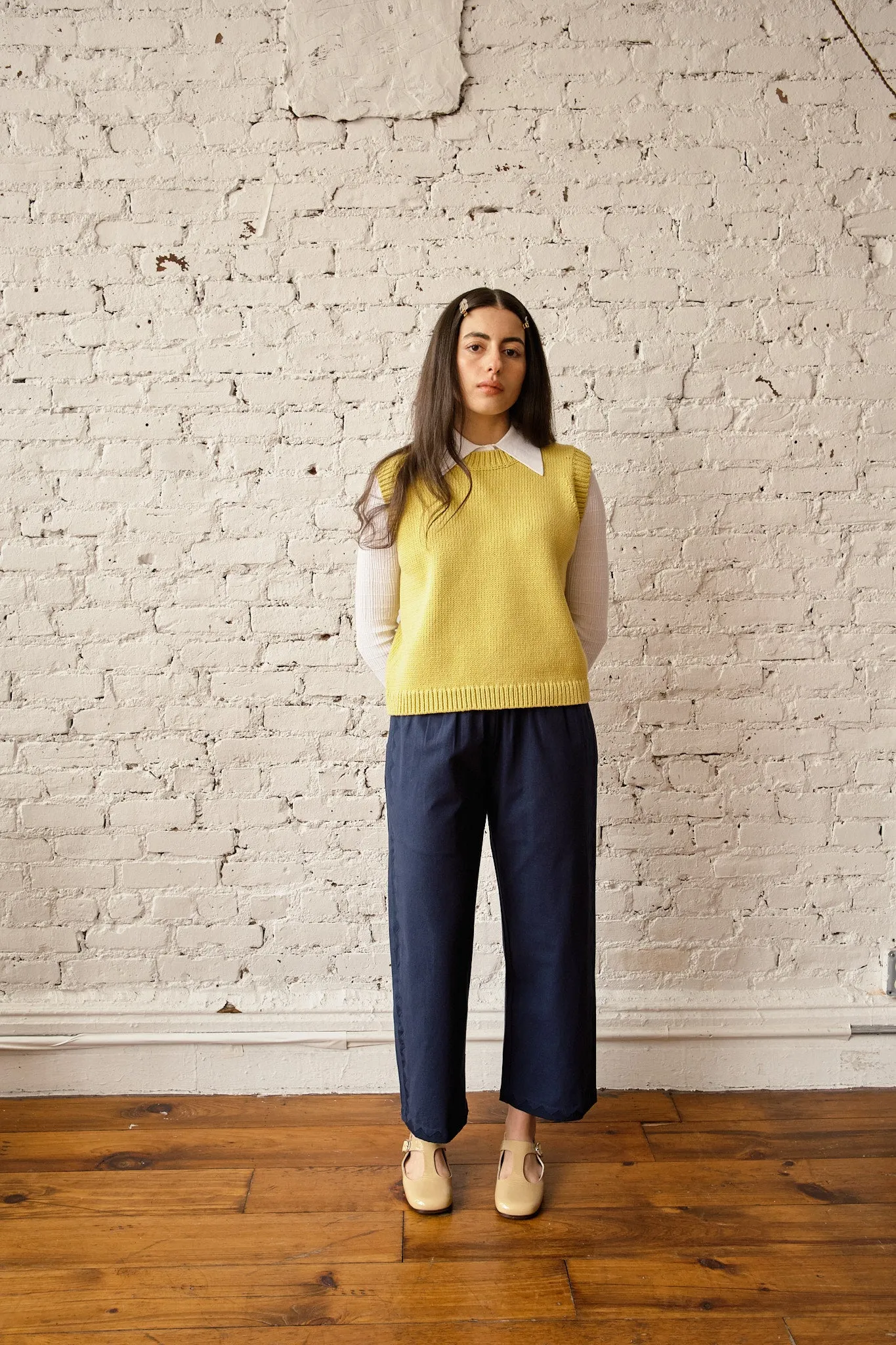 Shape Cotton Vest - Lemon sold by Nikki Chasin product image thumbnail 5