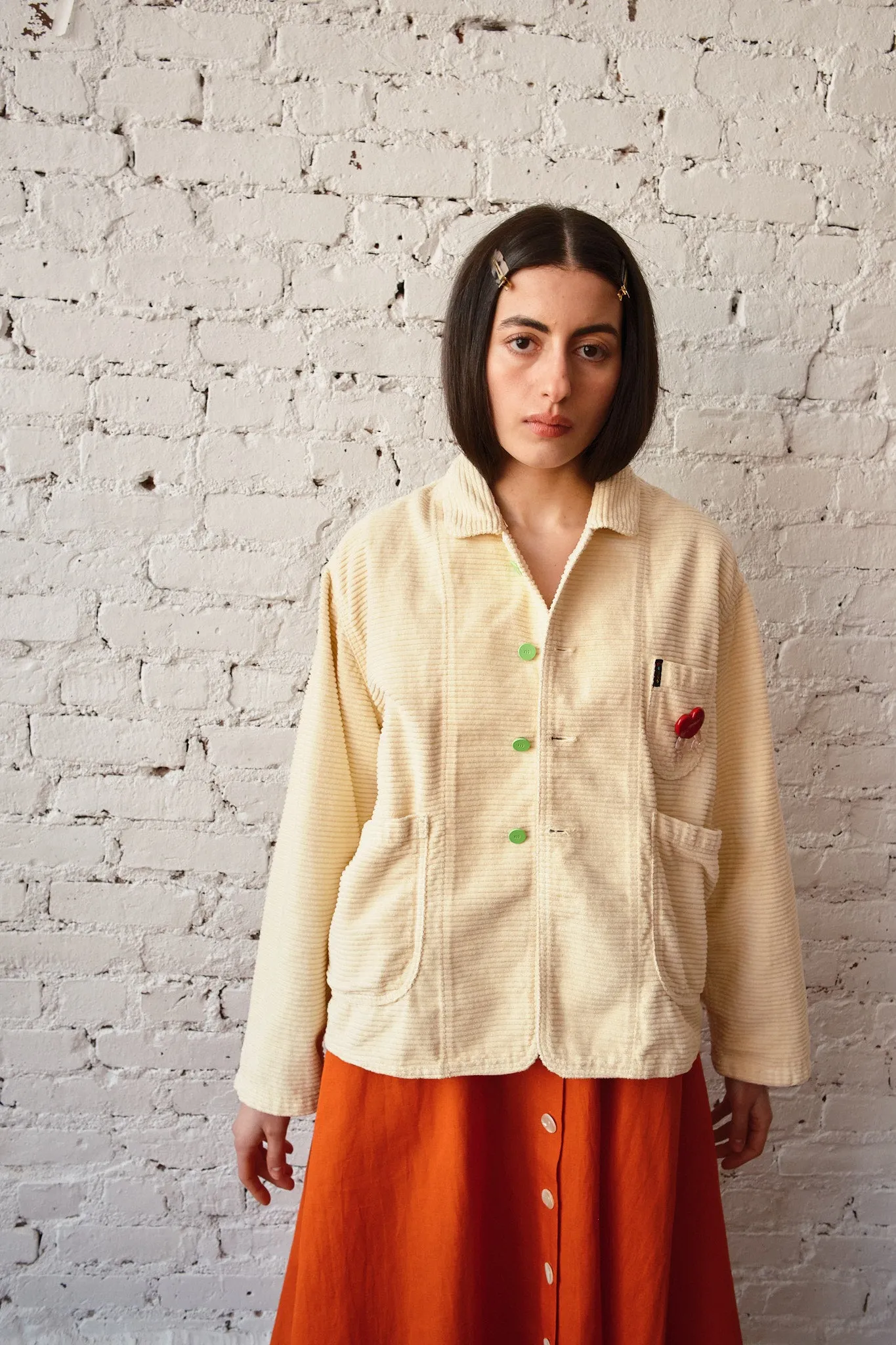Forager Coat - Horizontal Corduroy Butter sold by Nikki Chasin