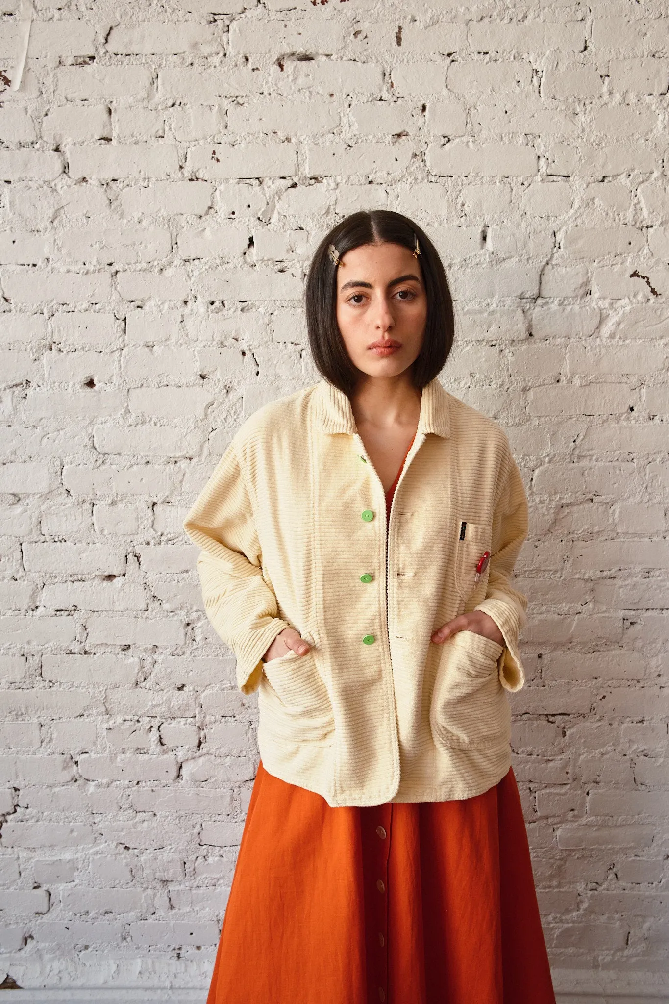 Forager Coat - Horizontal Corduroy Butter sold by Nikki Chasin product image thumbnail 5