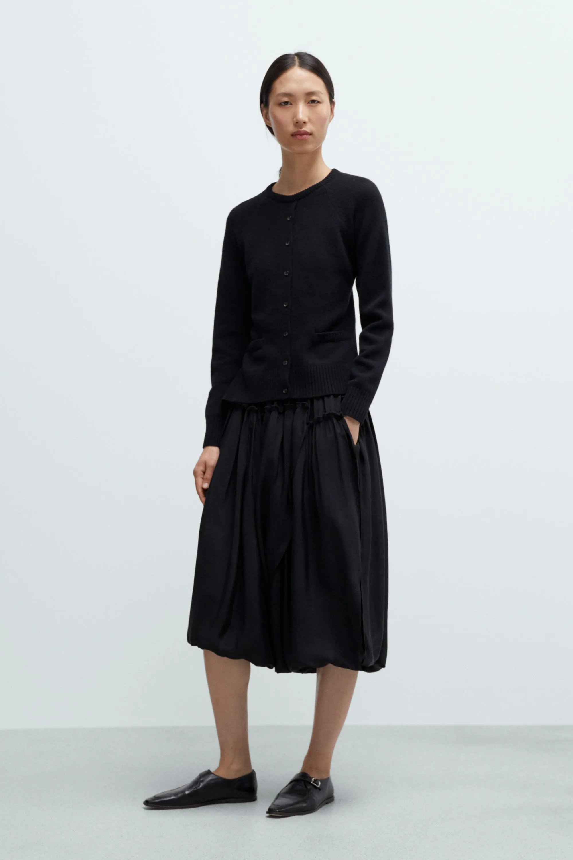 Merino Wool Open Back Cardigan - Black sold by Nikki Chasin product image thumbnail 3