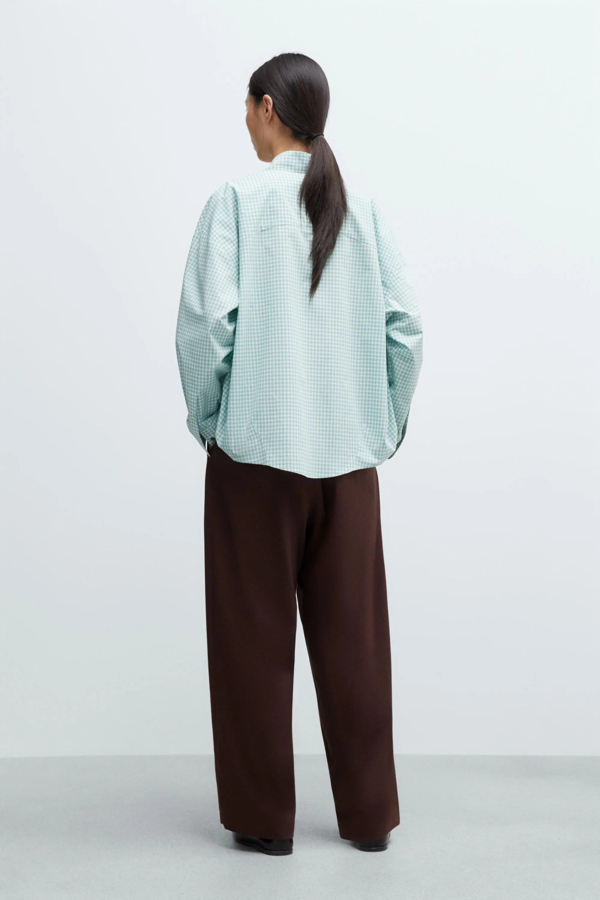 Oversized Shirt - Vichy Green sold by Nikki Chasin