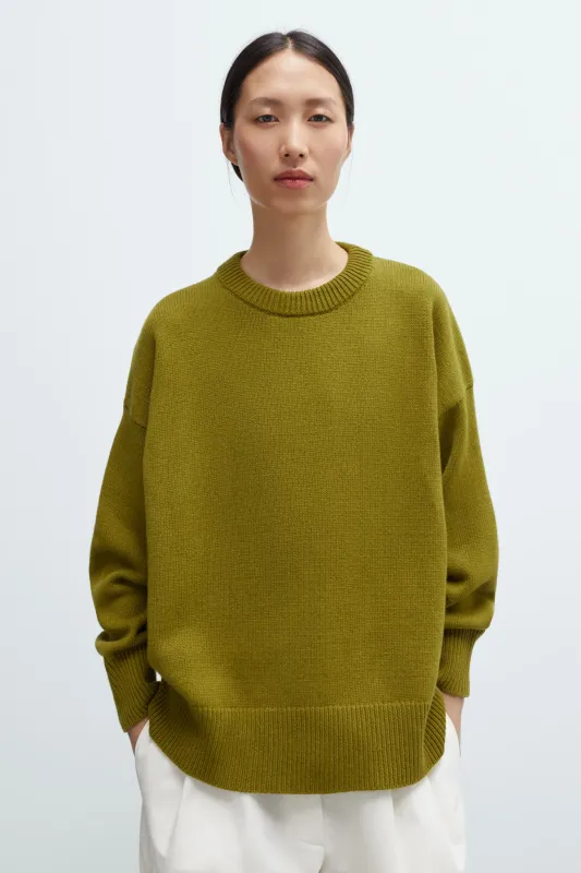 Merino Wool Oversized Sweater - Woodbine made by Cordera
